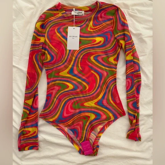 Mesh colorful bodysuits size M. - Picture 3 of 4